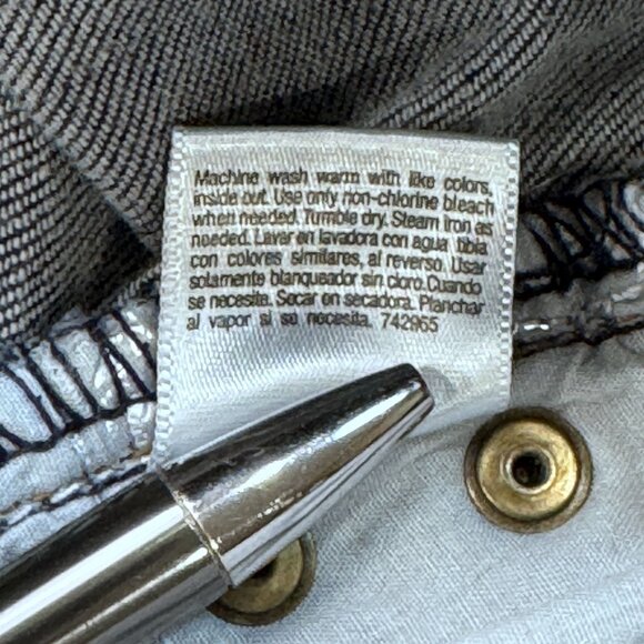 ana A New Approach Womens 16W Denim Jeans Bootcut Blue Button Flap Pockets - Picture 13 of 13